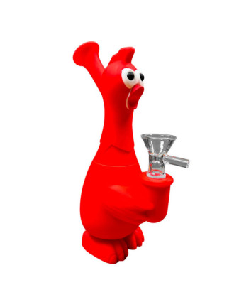 Силиконовый бонг "Чикен" Красный 18см