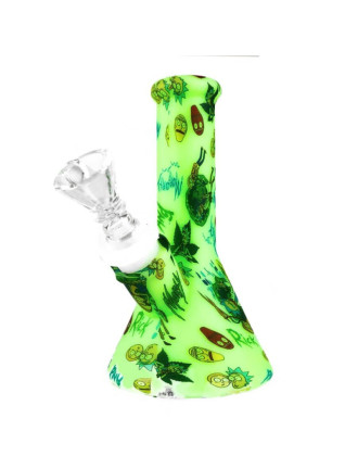 Силиконовые бонг "Cartoons Green" 13 см