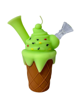 Мороженое Силиконовая Трубка/Бонг Green 14см